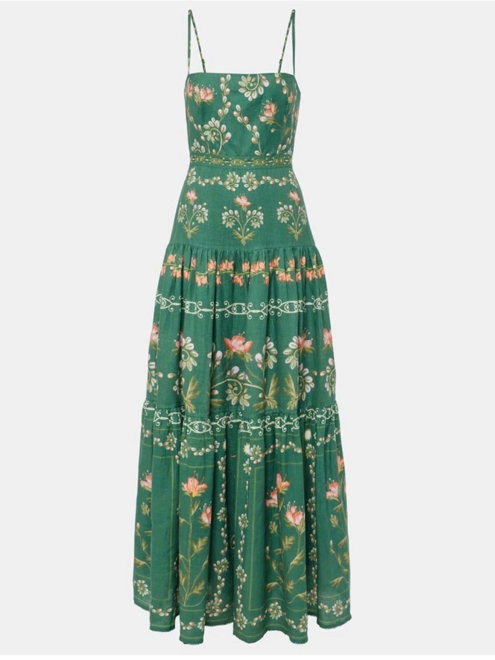 AGUA BY AGUA BENDITA
Lima Esmeralda Embroidred Linen Maxi Dress
XS